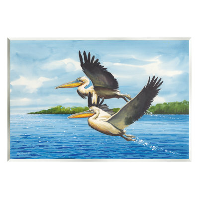 " Splashing Pelicans Flying " by John Rossini