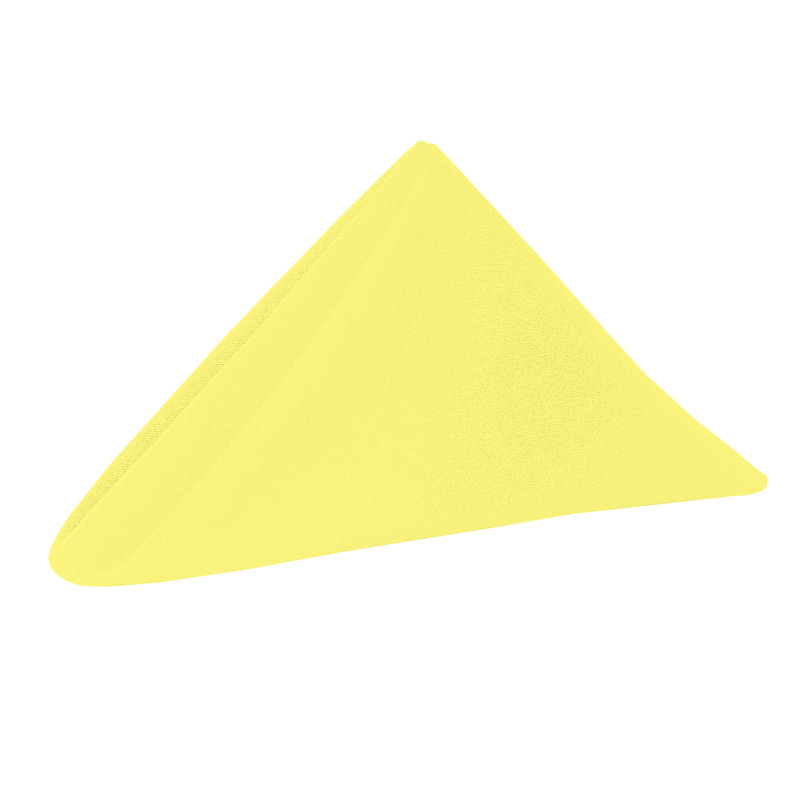 Ensemble de serviettes 12 pièces, Jaune clair, 17 po x 17 po