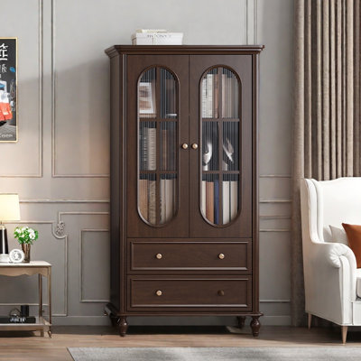 Modern glass display door sideboard
