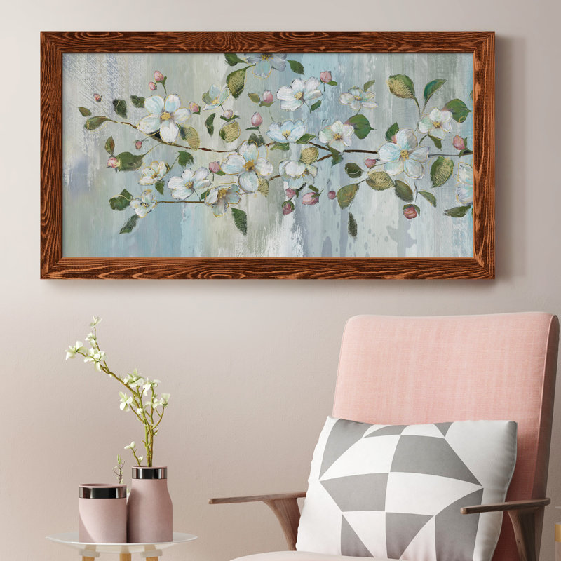 Painterly Blossoms - Peinture sur toile encadrée, Érable