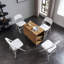 Chaises en fer blanches pliantes élégantes - Sièges de coussin en PVC rembourrés d'éponge pour la maison et les événements