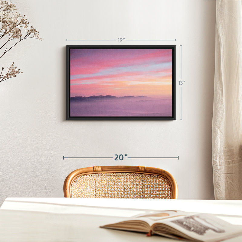 «Pink Sunrise», reproduction sur toile, H 19 po x l 13 po