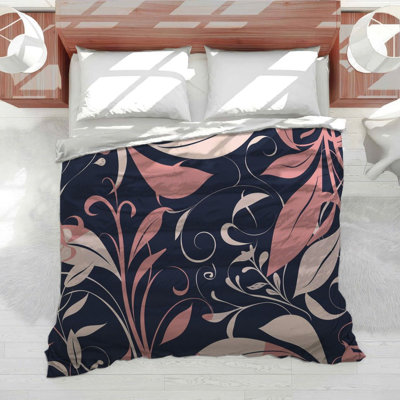Édredon floral, literie, nature, illustration, élégant