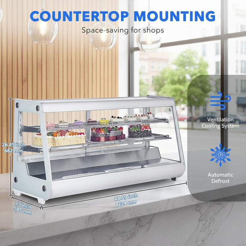 8.1Cu.Ft Refrigerated Display, With LED Lighting, White