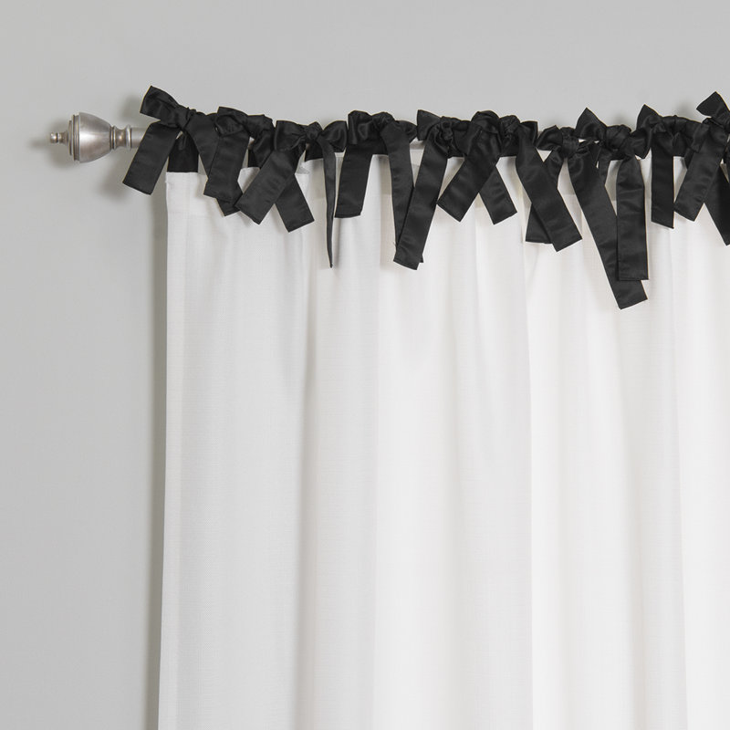 Paire de rideaux semi-transparents avec pattes Hemlen, l 52 po x L 84 po