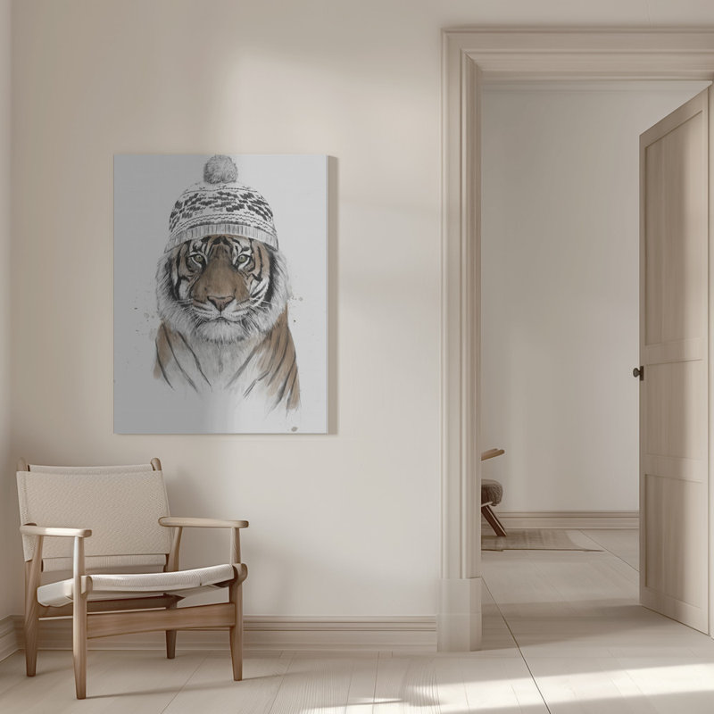 "Tigre de Sibérie", art mural sur toile tendue, H 24 po x l 16 po
