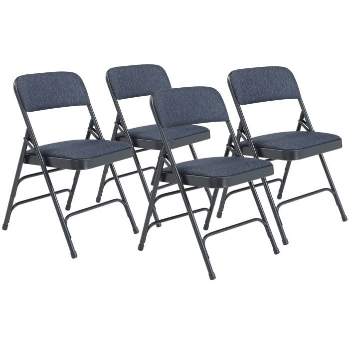 Fabric Padded Folding Chair Set (Set of 4) National Public Seating 