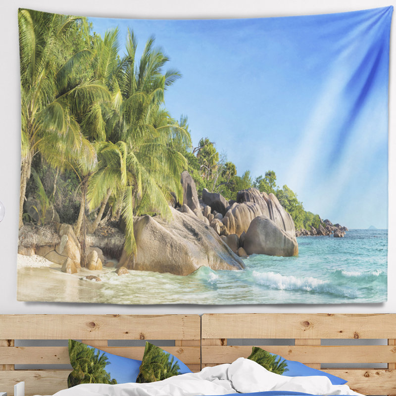 Polyester anse lazio praslin island tapisserie avec accessoires suspendus inclus, H 32 po x l 39 po
