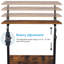 Table d'appoint mobile 31,5 po avec roulettes, brun rustique
