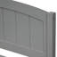Lit plateforme gris avec lit gigogne gris - Fabrication en bois massif pour une ambiance de chambre à coucher élégante-126184535