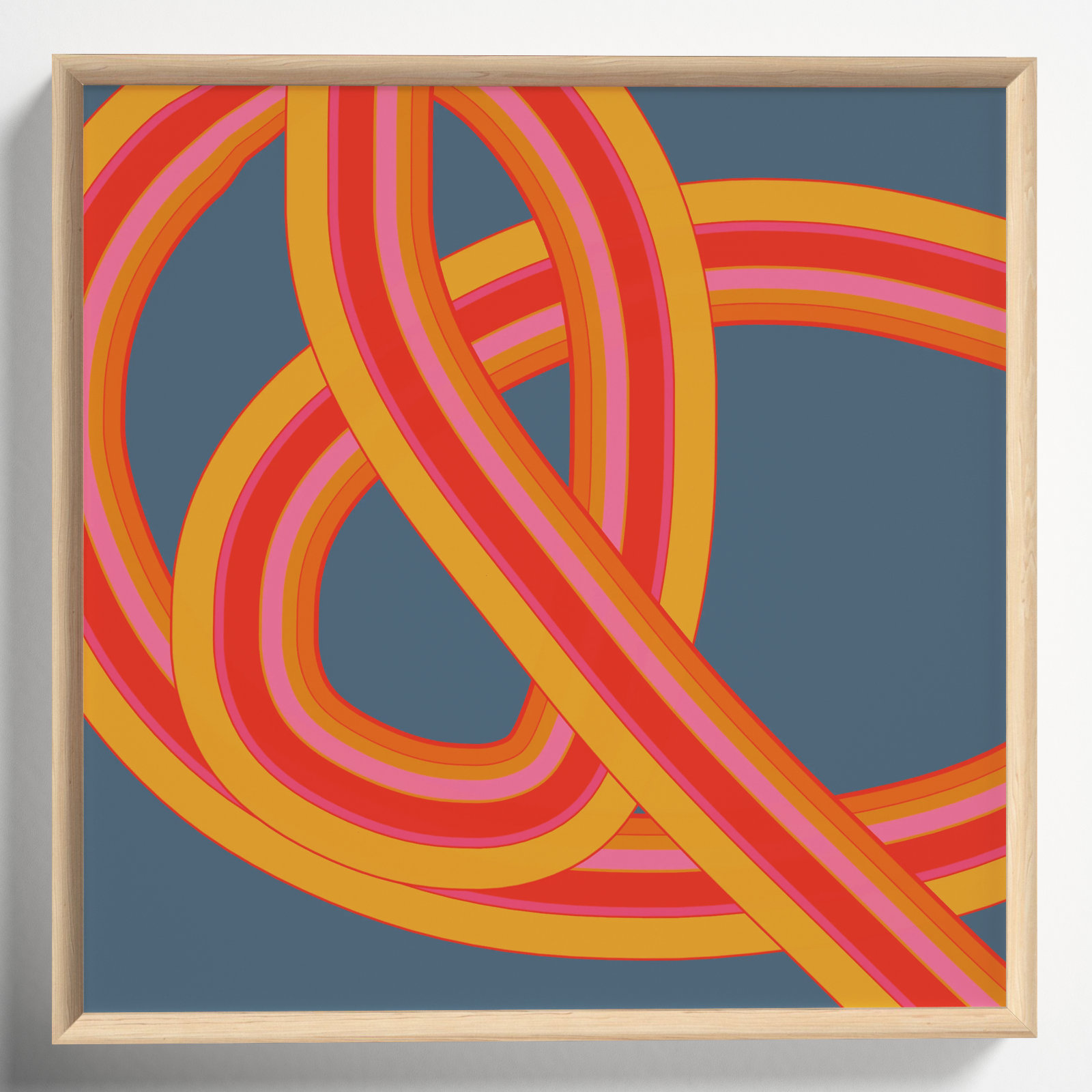 Twist Series I "Hawaiian Twist" Print, Brown, 16" H x 16" W x 1.25" D