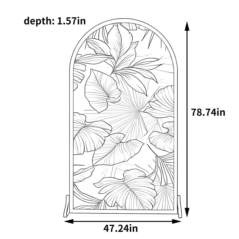 Decorius, H 78,74 po x l 47,24 po x P 1,57 po