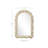 35.4" Floral Scalloped Upholstered Arched Wall Mirror