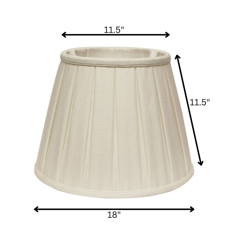 Abat-jour Linen Empire (Araignée) en blanc, 11.5" H x 18" W x 18" D
