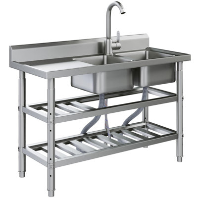 Freestanding Outdoor Sink Station With Hose Hookup