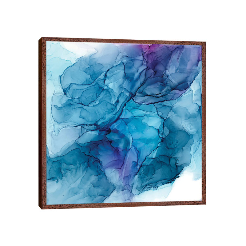 Neptune by Elizabeth Karlson - Floater Frame Painting on Canvas, Brown Framed, 93.98 cm H x 93.98 cm W