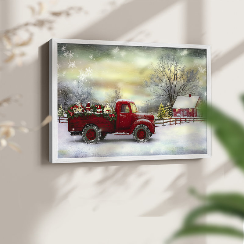 Art de Noël - CCxxi - reproduction encadrée, H 22 po x l 28 po, Blanc