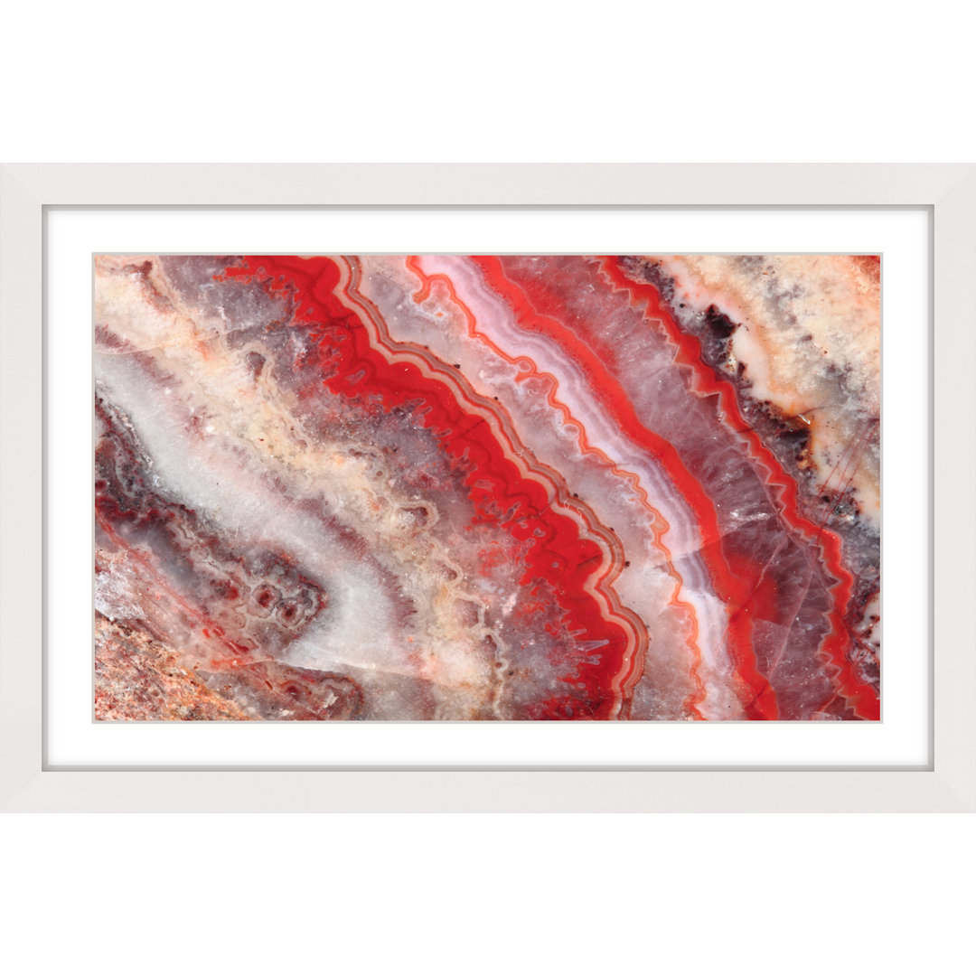 " Red Rhodochrosite " by Marmont Hill Marmont Hill Frame 