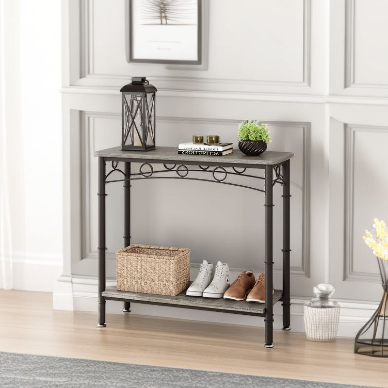 Console d'entrée à 2 niveaux, Gris, H 31,8 po x l 41,3 po x P 11,8 po