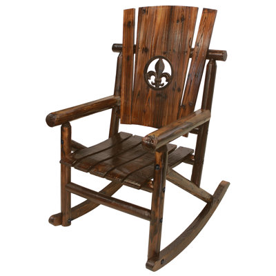 Chaise berçante simple Ardoin Fleur de Lis
