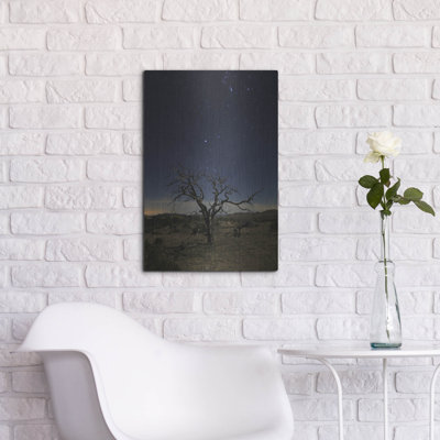 «Mohave at Night 1» par Shawn / Corinne Severn, art mural en métal, 12 po x 16 po