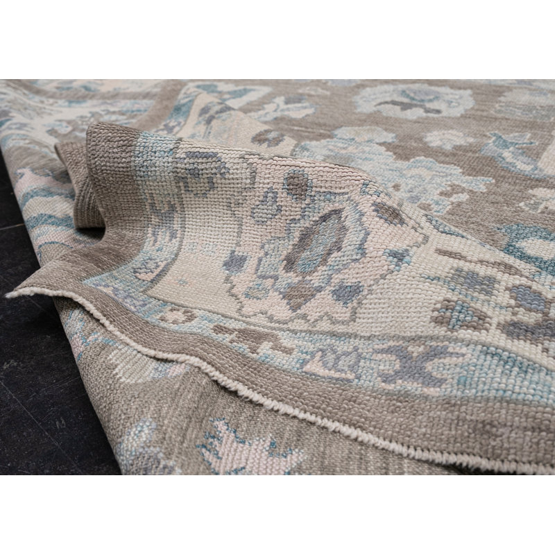 Tapis turc Oushak fait à la main 6 pi 2 po x 8 pi 8 po