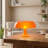 Orange Mushroom Lamp, Retro Mid-century Modern Table Lamp Decor  With Bulbs