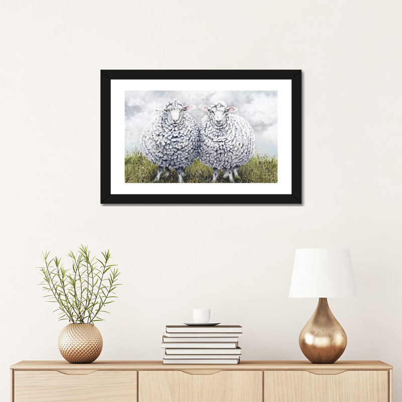 « Say Hello, Ethel » par Maggie Vandewalle, reproduction d’art, H 16 po x l 24 po x P 1 po, Blanc, Papier encadré noir