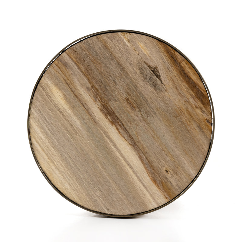 Galen End Table, Light Brown/Gold/Gray, Light Brown