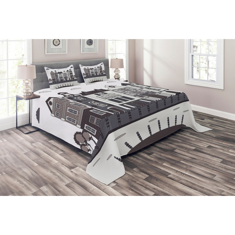 Modern & Contemporary Polyester Coverlet, King Bedspread + 2 Shams
