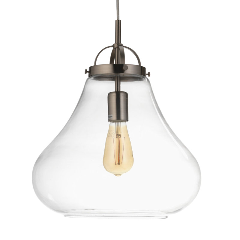 Hickman 1 - Light Teardrop Pendant, Satin Chrome