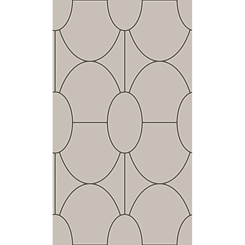 Riviera Geometric Wallpaper Roll, Linen