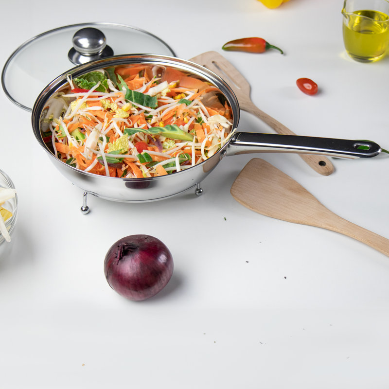 SQ Professional Lustro Stainless Steel 24cm Frying Pan