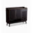 Modern Solid Rubberwood Shoe Cabinet in Black