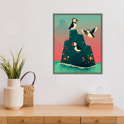 Reproduction d’art sur toile, "Puffin rock" par Michael Buxton