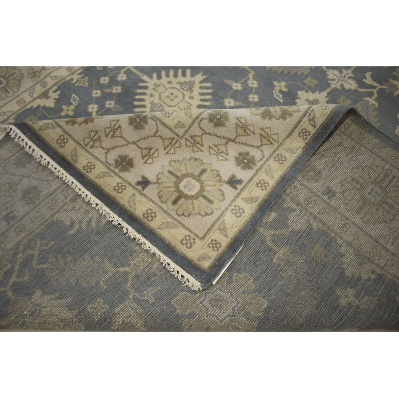 Tapis oriental gris Oushak Chobi Anvee