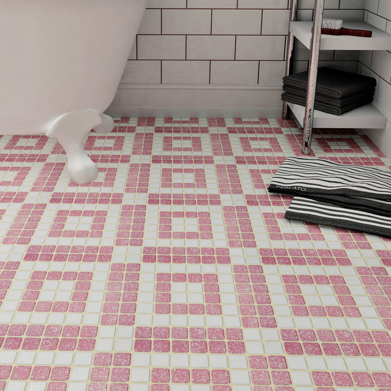 Crystalline Market 1.3" x 1.3" Porcelain Grid Mosaic Wall & Floor Tile, Gray