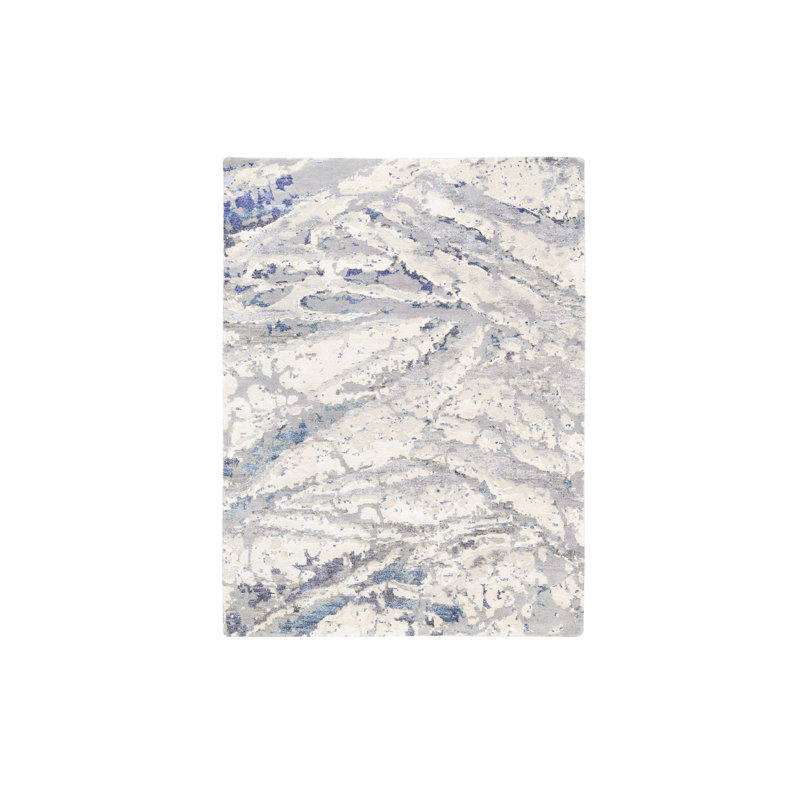Tapis oriental ivoire en laine et en soie noué à la main 4 pi 1 po x 5 pi 9 po 6C1898E503914E2E993F55DE14495FE2