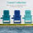 Monochromatic Zero Gravity Chair, Folding Patio Recliner W/Side Tray, Headrest-2142162096