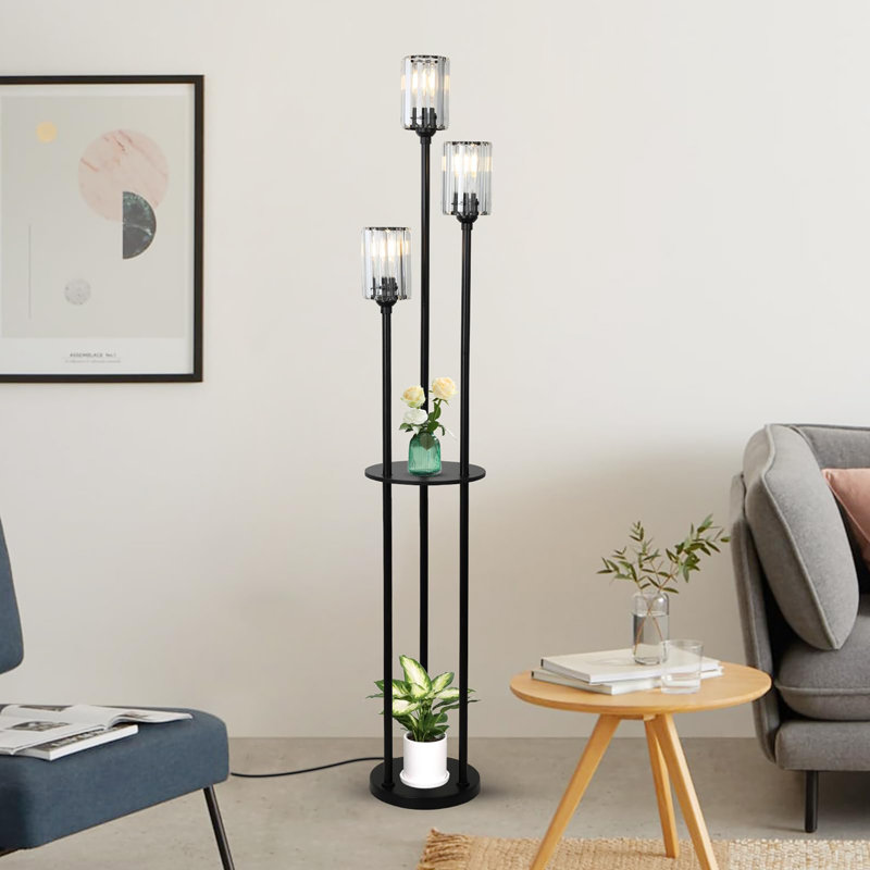 Lampe sur pied moderne, Noir