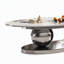 Table basse ovale en faux marbre de 125 cm (49,2 pouces) pour salon, table centrale moderne avec piètement en acier inoxydable pour la décoration intérieure-1848213402-1848426586-1848426587