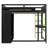 Green Full Size Loft Gaming Bed with Desk, Open Closet, USB and RGB Lighting-764084911