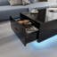 Table basse à DEL haute brillance, table basse à DEL avec 2 tiroirs, table basse moderne pour le salon, table basse noire l 41,33 po x P 23,62 po-113451604