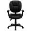 Chaise de bureau ergonomique multifonctionnelle à dossier moyen avec rembourrage coussiné-30773684-30773691
