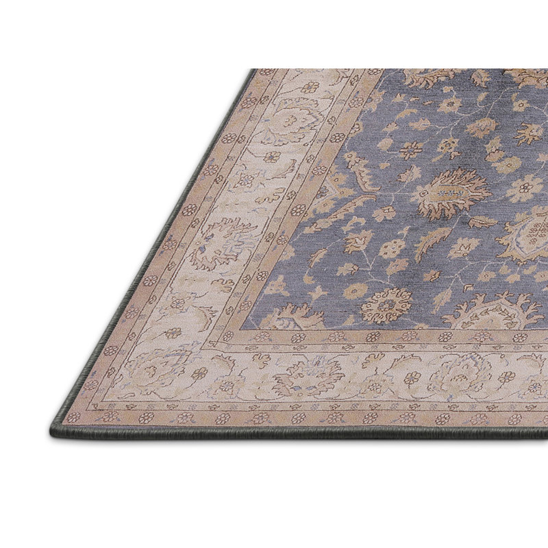 Tapis oriental bleu / beige Mourits, Tapis de couloir 2 pi x 5 pi
