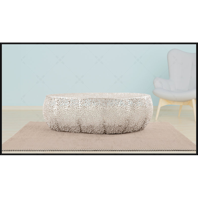 Table basse ovale, Argent argent