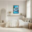 Ensemble de 1 tableau sur toile « Requin et lapin dans une baignoire »-427920069