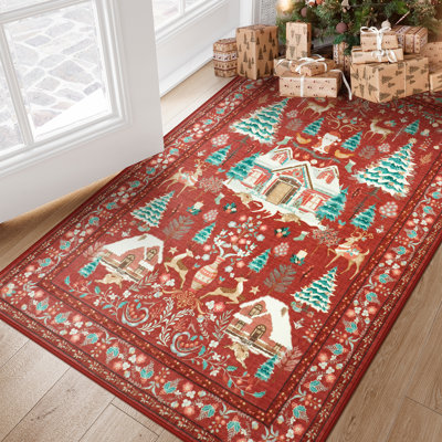 Tapis de Noël antidérapant de Noël