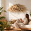 Fluffy Boho Wall Decor - DIY Pampas Grass Kits,Need to Assemble,Decorative Pampas Cloud,Mirror Decorative,for Entryway Bedroom Living Room Bathroom House Warming Gifts New Home Essential
