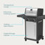 Charbroil Performance Series 2-burner Gas Grill Cabinet with Foldable Side Shelves, Grey & Stainless Steel
